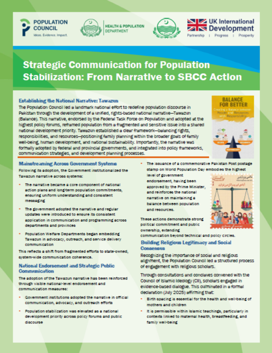 Strategic Communication for Population Stabilization: From Narrative to SBCC Action cover